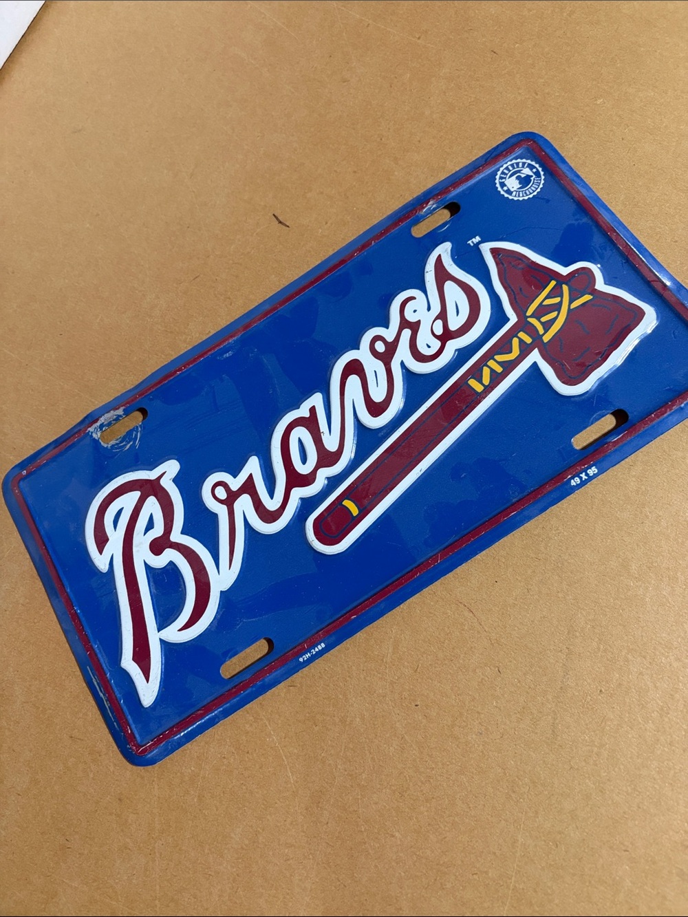 Braves License Plate Style Sign